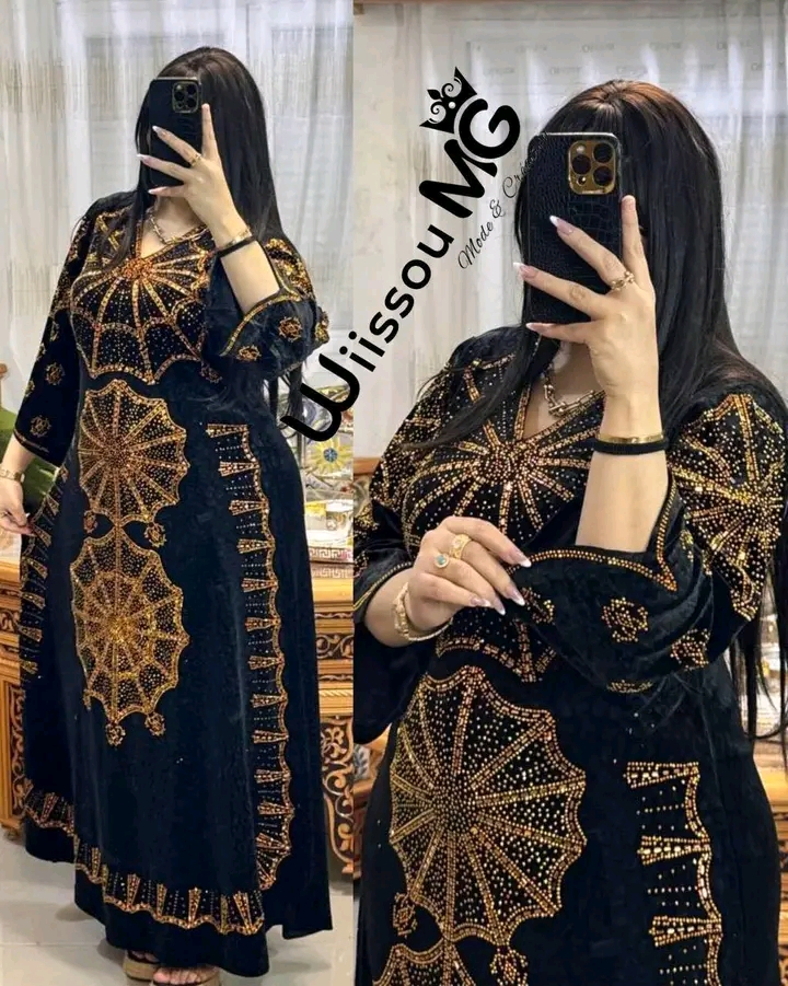 قفطان خفيف 😍  قماش : قطيفة امبريمي  مقاسات ؛ M l xl xxl  السيري فيه : 4 قطع  منتوج محلي ….
