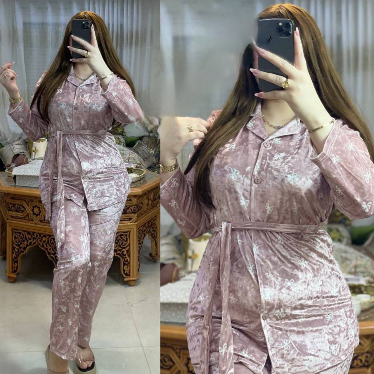 بيجاما 3 بياس بالحزام image