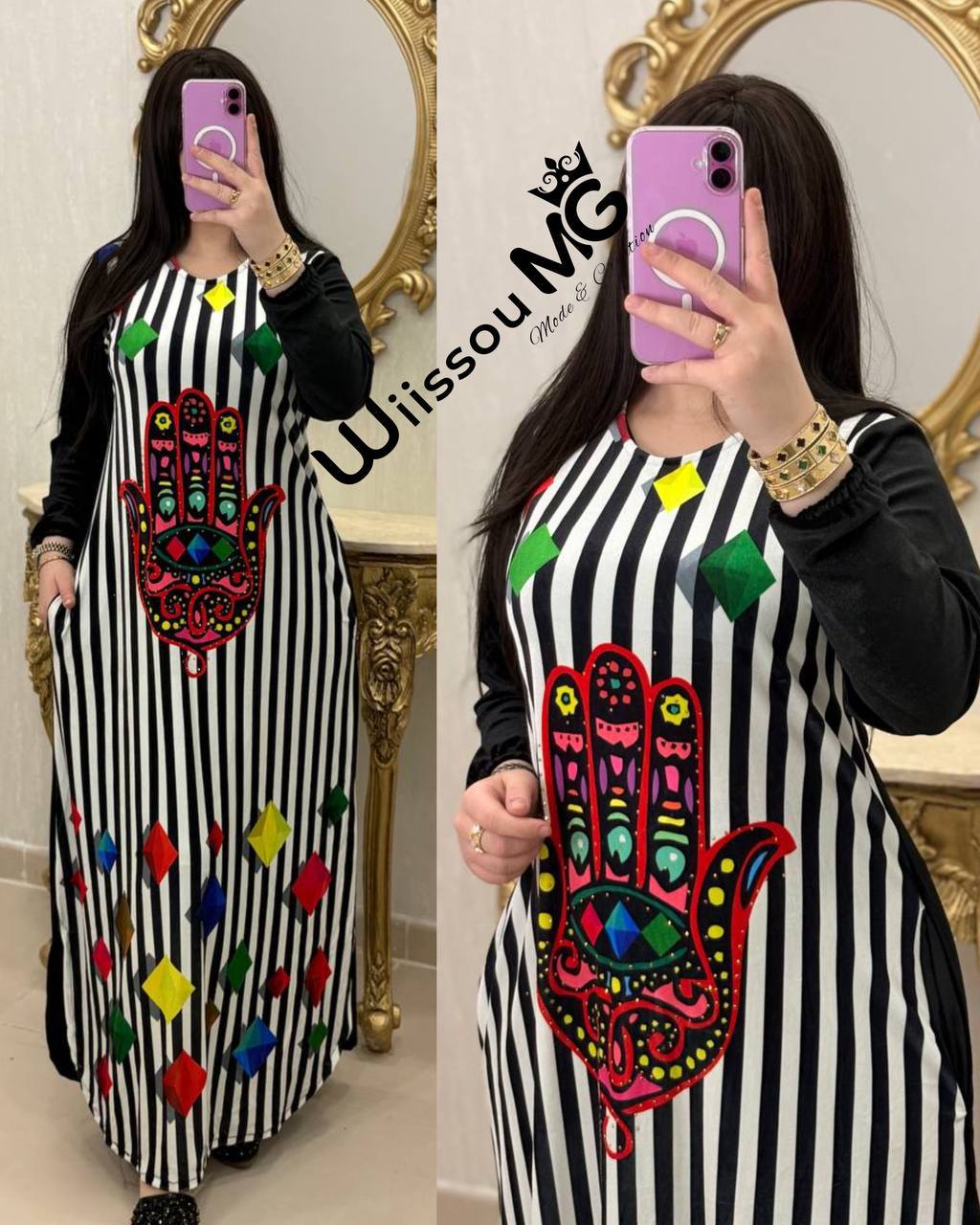 بدعية خامسة ✨ قماش : قطيفة مقاس : M l xl xxl السعر :230 الف سيري فيه : 4 قطع منتوج محلي …..🇩🇿✨