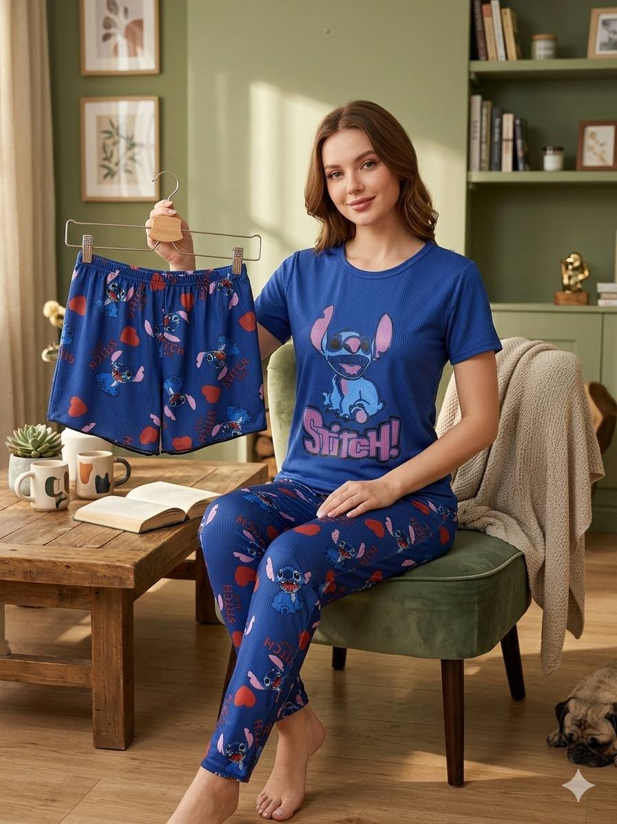 بيجاما 3 بياس 😍 ستيتش