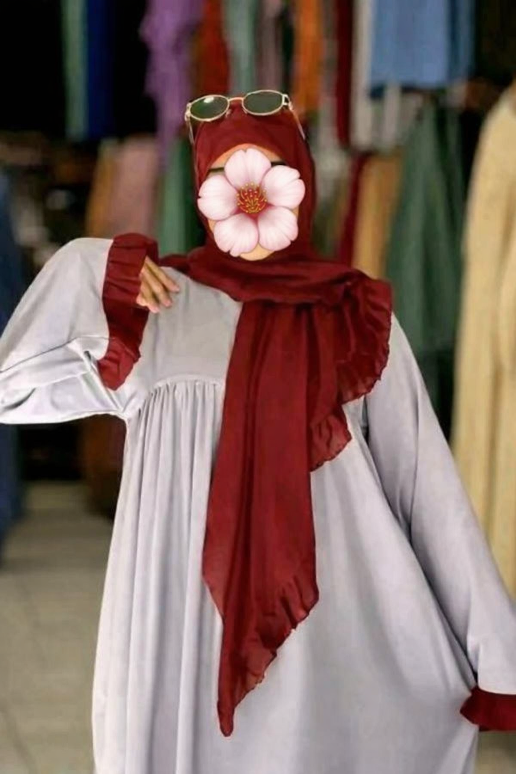 حجاب فلة دوبل مع خمار بليسيه – تصميم أنيق ومريح