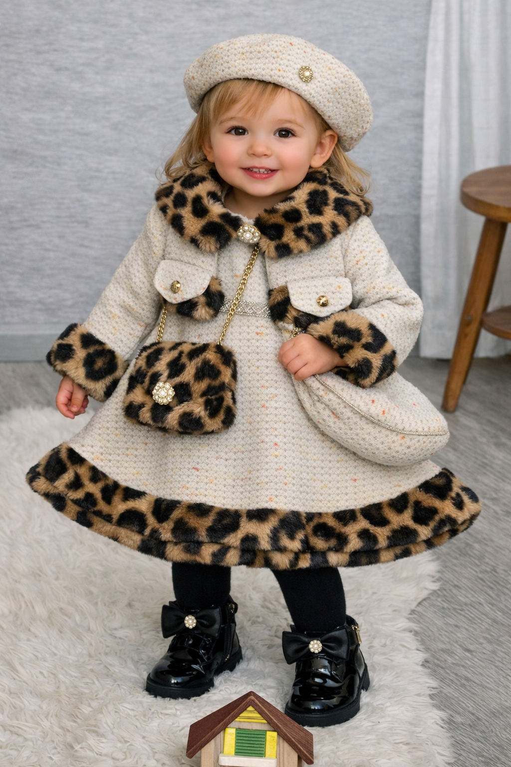 بوب بنات مع ساك وقبعة