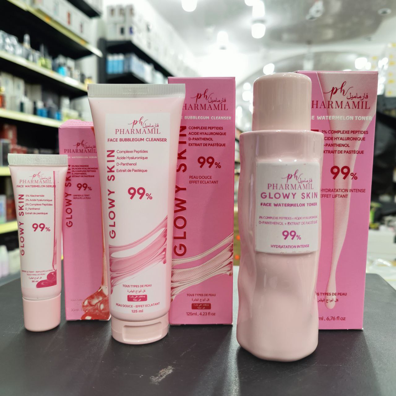 PHARMAMIL Gamme Glowy Skin - Routine complète pour une peau douce